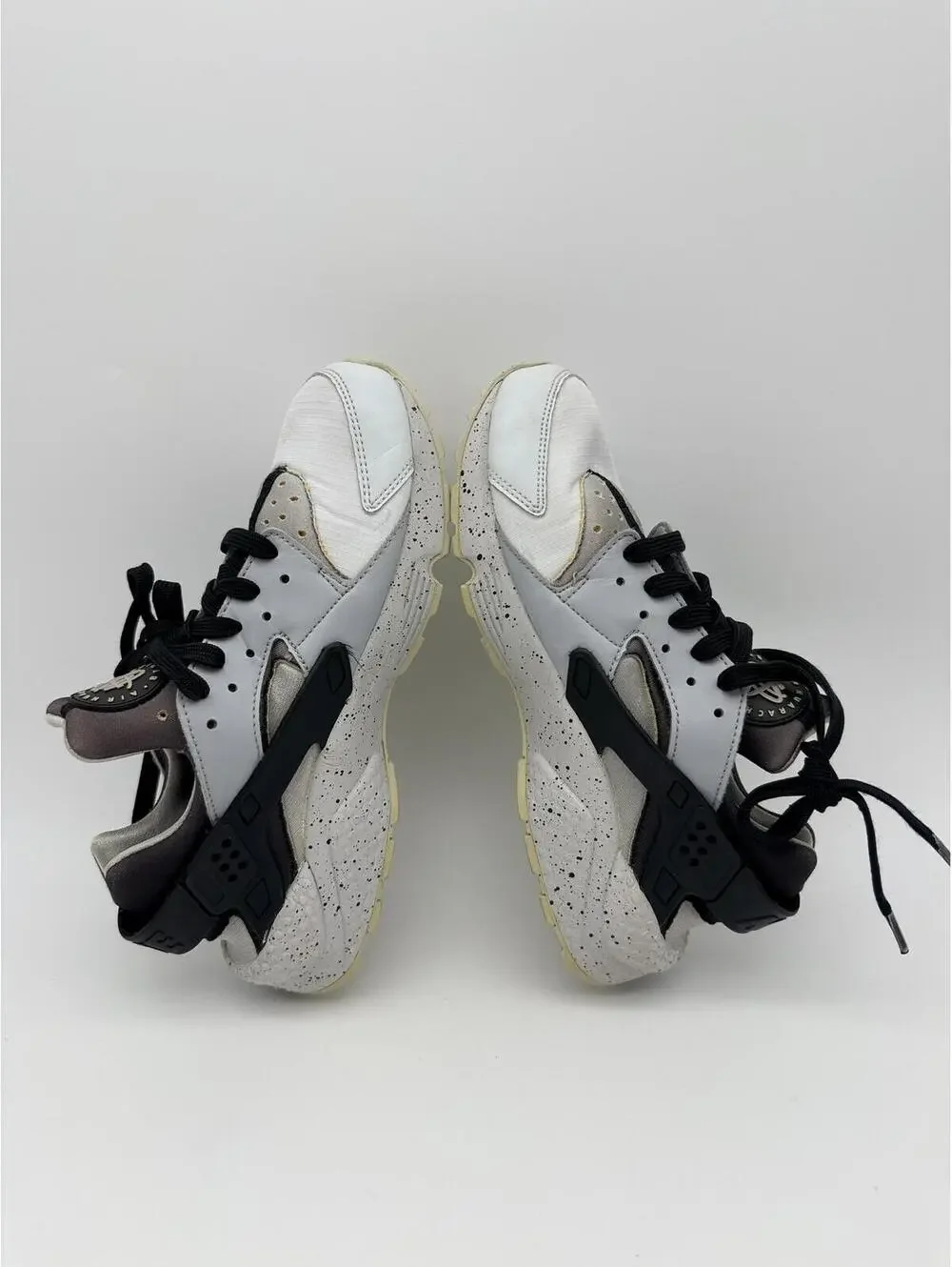 Nike Air Huarache Run Premium Men's Sneaker Pure Platinum Black Size 8